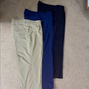 Bundle of 3 Under Armour golf pants
